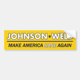 Gary Johnson/Weld Libertarian Bumpersticker