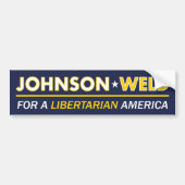 Gary Johnson/Weld Libertarian Bumpersticker (Voorkant)