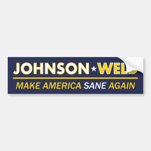 Gary Johnson/Weld Sane America Bumpersticker (Voorkant)