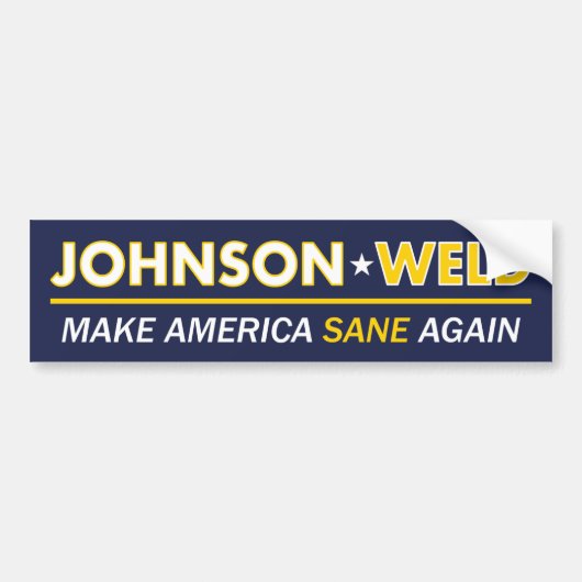 Gary Johnson/Weld Sane America Bumpersticker (Voorkant)
