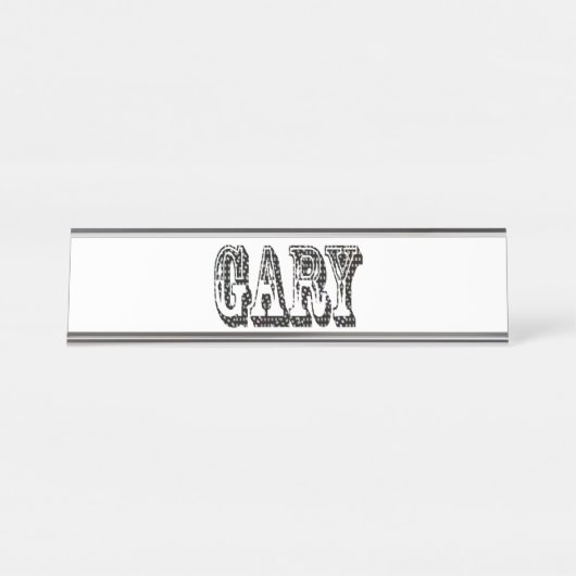 Gary Mannen Name Logo, Bureau Naambordje (Voorkant)