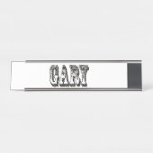 Gary Mannen Name Logo, Bureau Naambordje (Voorkant)