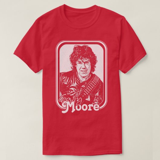 Gary Moore Retro Style Fan Design T-shirt (Design voorkant)