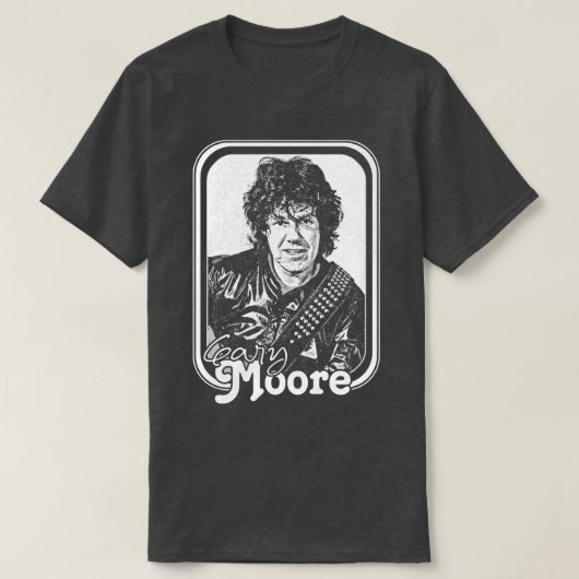Gary Moore Retro Style Fan Design T-shirt (Design voorkant)
