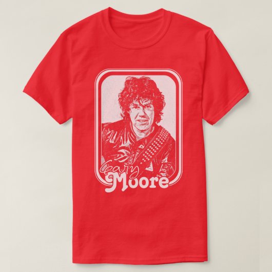 Gary Moore Retro Style Fan Design T-shirt (Design voorkant)