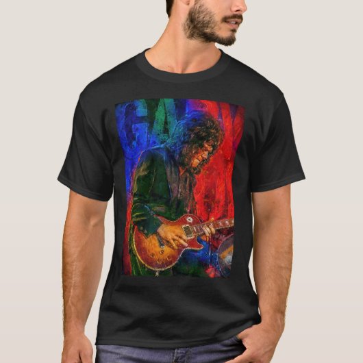 Gary Moore Tribute portret art Essential T-Shirt (Voorkant)