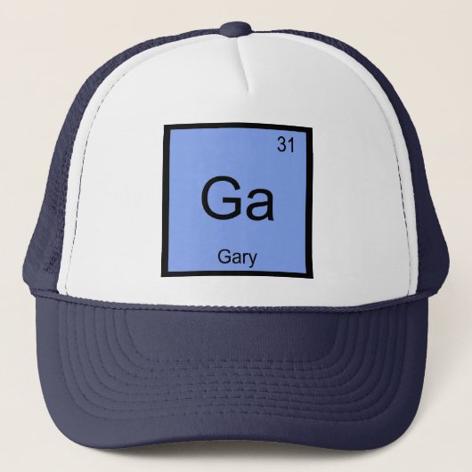 Gary Name Chemistry Element Periodic Table Trucker Pet (Voorkant)
