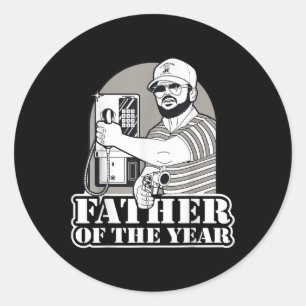 Gary Plauche Shirt Vader van het Jaar Gary Plauche Ronde Sticker