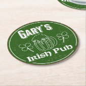 Gary´s Irish Pub Ronde Kartonnen Onderzetter (Gebogen)