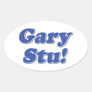 Gary Stu! Ovale Sticker