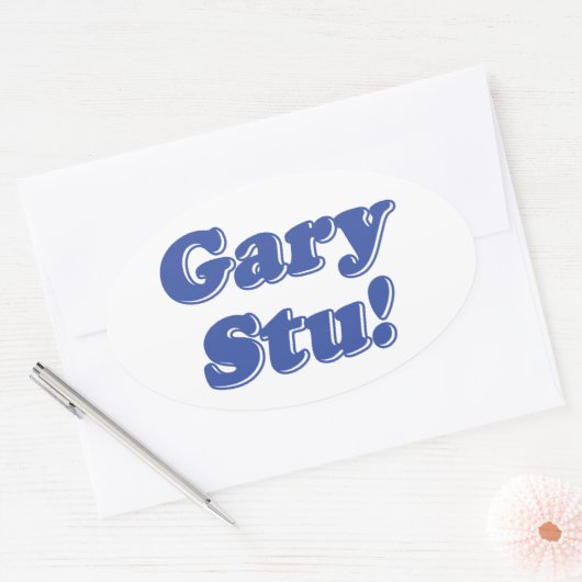 Gary Stu! Ovale Sticker (Envelop)