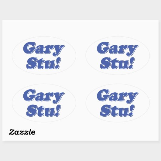 Gary Stu! Ovale Sticker (Vel)