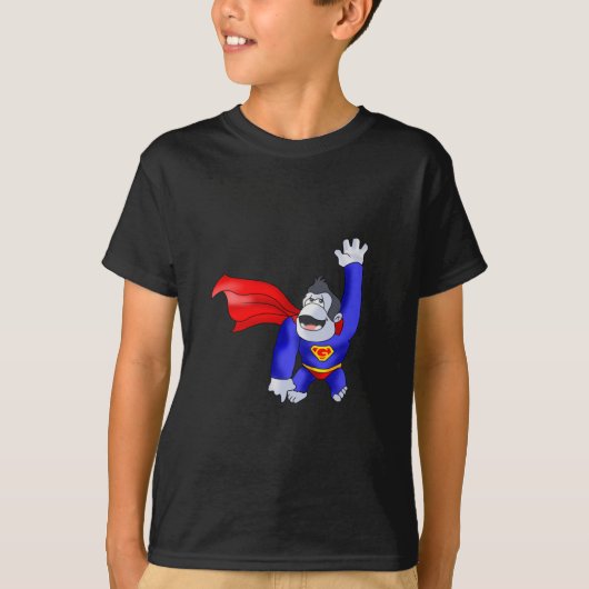 Gary the Gorrila in zijn superheld Custume T-shirt (Voorkant)