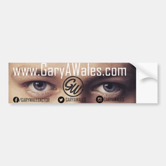 Gary Wales Car Bumpersticker (Voorkant)