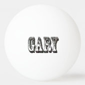 "Gary's naam in een dimensionale controle" Pingpongbal (Achterkant)