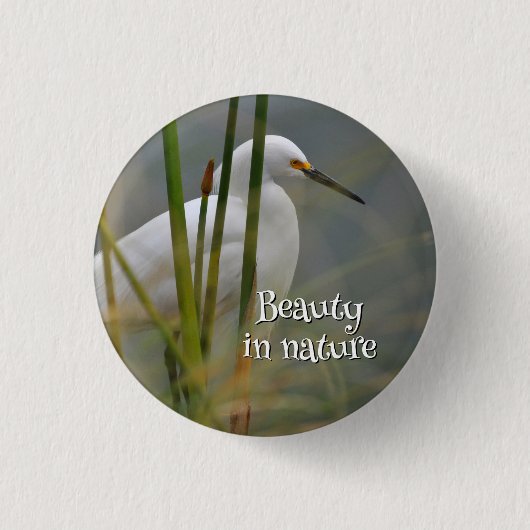 Garza blanca ronde button 3,2 cm (Voorkant)