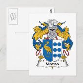 Garza Family Crest Briefkaart (Voorkant / Achterkant)