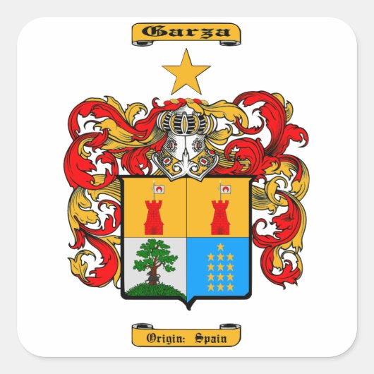 Garza Vierkante Sticker (Voorkant)