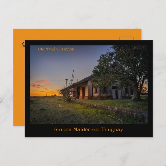 Garzón Old Train Station Maldonado Uruguay Briefkaart (Voorkant / Achterkant)