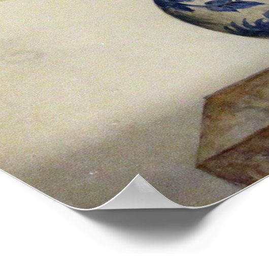 Garzoni - Chinees porseleinen pot met Bouquet Poster (Hoek)