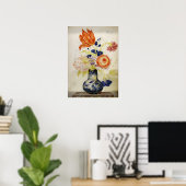 Garzoni - Chinese Porseleinen Vaas Met Boeket Poster (Thuiskantoor)