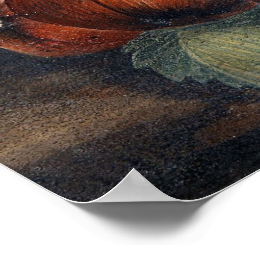 Garzoni - stilstaand leven met peren en een vlinde poster (Hoek)