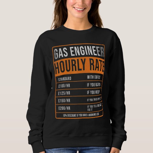 Gas Engineer Uurly Rate Uk Hewel Engineer Trui (Voorkant)