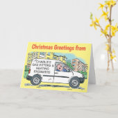 Gas Fitters Verwarming Engineers Bedrijfsnaam op V Kaart (Gele Bloem)