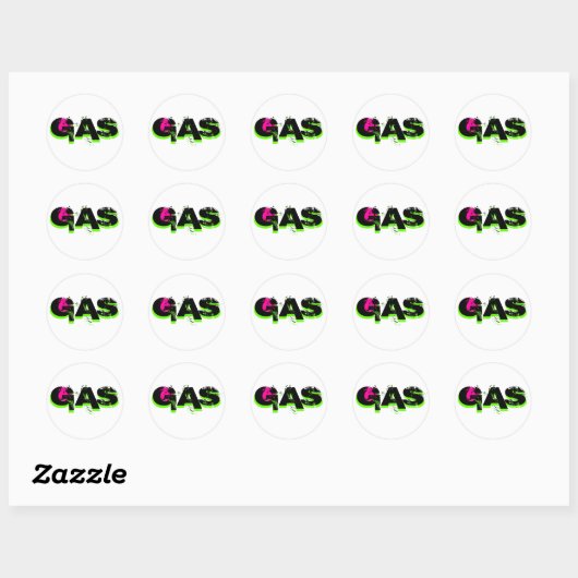 GAS, GAS, GAS RONDE STICKER (Vel)