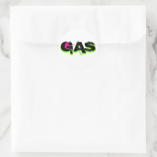 GAS, GAS, GAS RONDE STICKER (Tas)