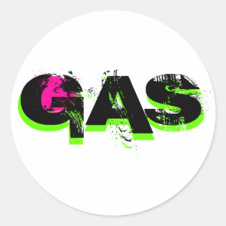 GAS, GAS, GAS RONDE STICKER