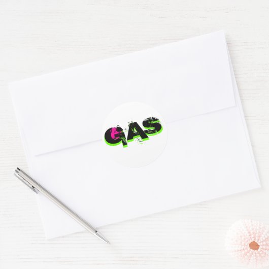 GAS, GAS, GAS RONDE STICKER (Envelop)