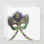 Gas Lamp | Mardi Gras Beads | Masquerade  Kaart (Achterkant)