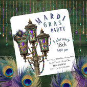 Gas Lamp | Mardi Gras Beads | Masquerade  Kaart