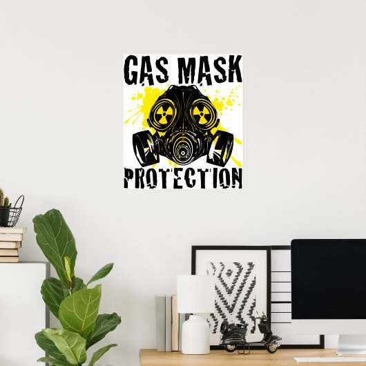 GAS_MASK_BESCHERMING POSTER (Thuiskantoor)