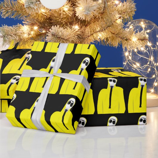 GAS MASK FUNNY CHRISTMAS WRAPPING PAPER CADEAUPAPIER (Feestdagen)