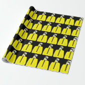 GAS MASK FUNNY CHRISTMAS WRAPPING PAPER CADEAUPAPIER (Uitgerold)
