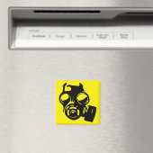 Gas Mask Gasmask Grafisch Sjabloon Koelkastmagneet Magneet (Insitu (Vaatwasser))