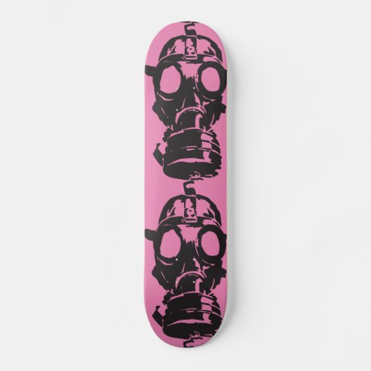 GAS MASK PINK SKATEBOARD (Voorkant)