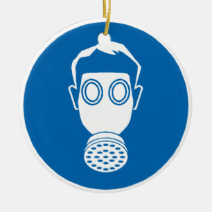 Gas Masker Bord Keramisch Ornament