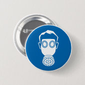 Gas Masker Bord Ronde Button 5,7 Cm (Voorkant /achterkant)