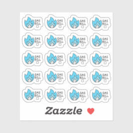 Gas nutsbedrijf factuur mini budgettering Bujo pla Sticker