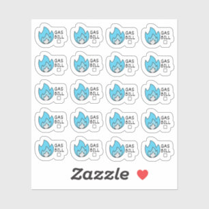 Gas nutsbedrijf factuur mini budgettering Bujo pla Sticker