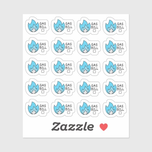 Gas nutsbedrijf factuur mini budgettering Bujo pla Sticker (Vel)