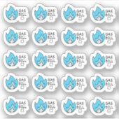 Gas nutsbedrijf factuur mini budgettering Bujo pla Sticker (Voorkant)