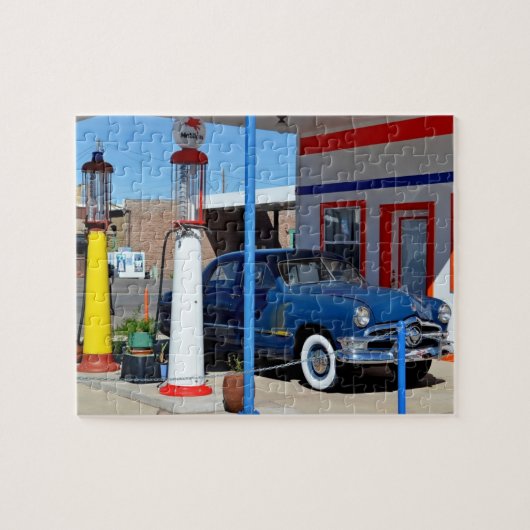 Gas op route 66 legpuzzel (Horizontaal)