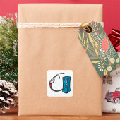 Gas Pump Square Sticker