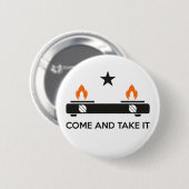 Gas Stove, kom mee. Ronde Button 5,7 Cm (Voorkant /achterkant)