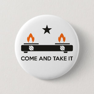 Gas Stove, kom mee. Ronde Button 5,7 Cm