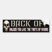 Gas terug bumpersticker (Voorkant)